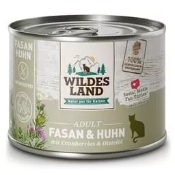 Wildes Land Nassfutter Fasan und Huhn mit Cranberries 200 g